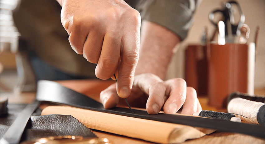 demonstration of how to use an awl tool