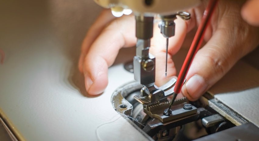 Changing out a sewing machine needle