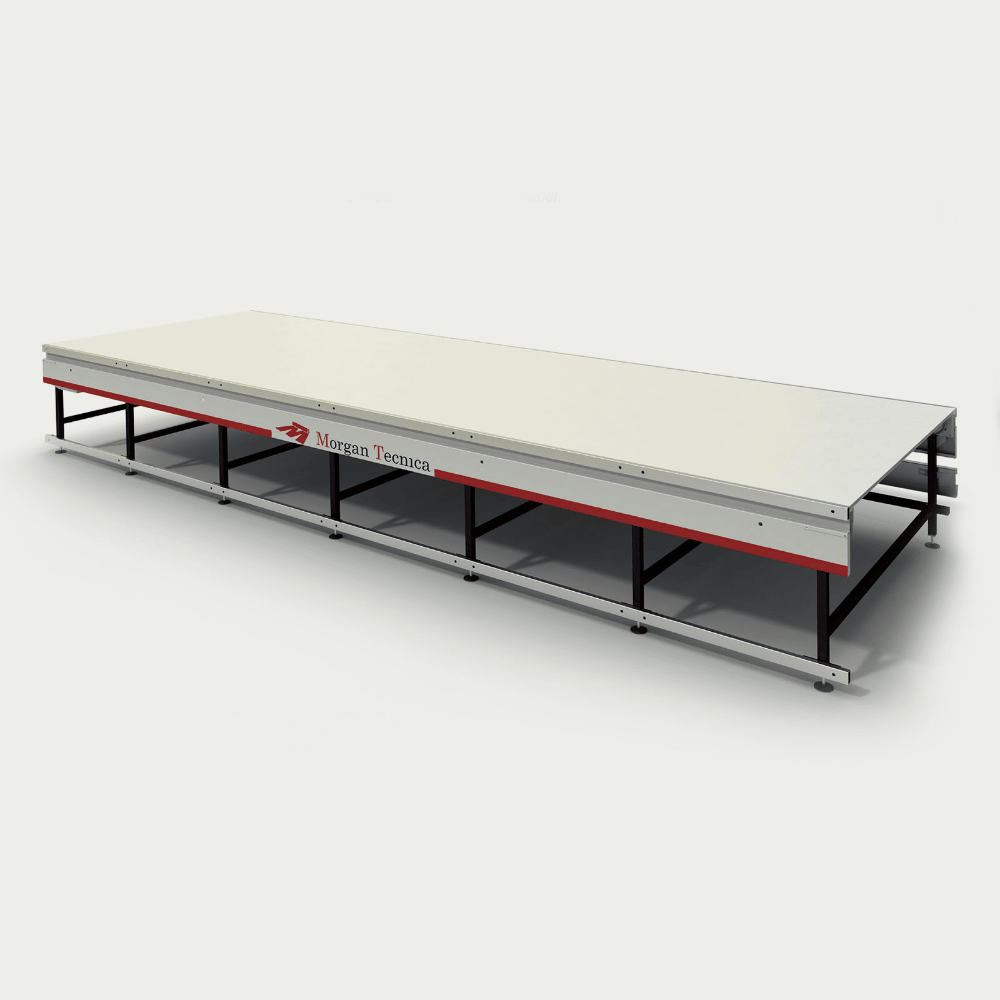 Morgan Tecnica standard table with a white top on a light gray background