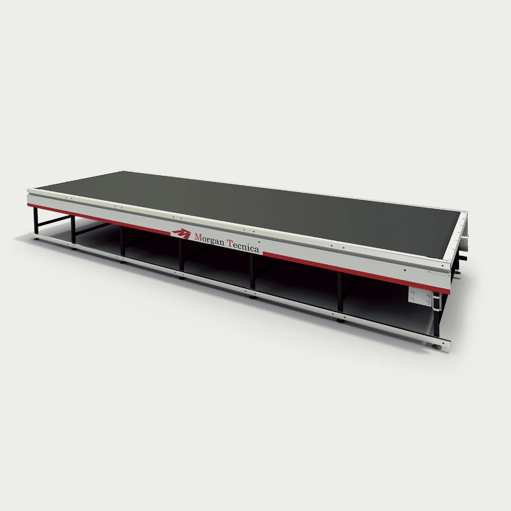 Morgan Tecnica conveyor spreading table on white background