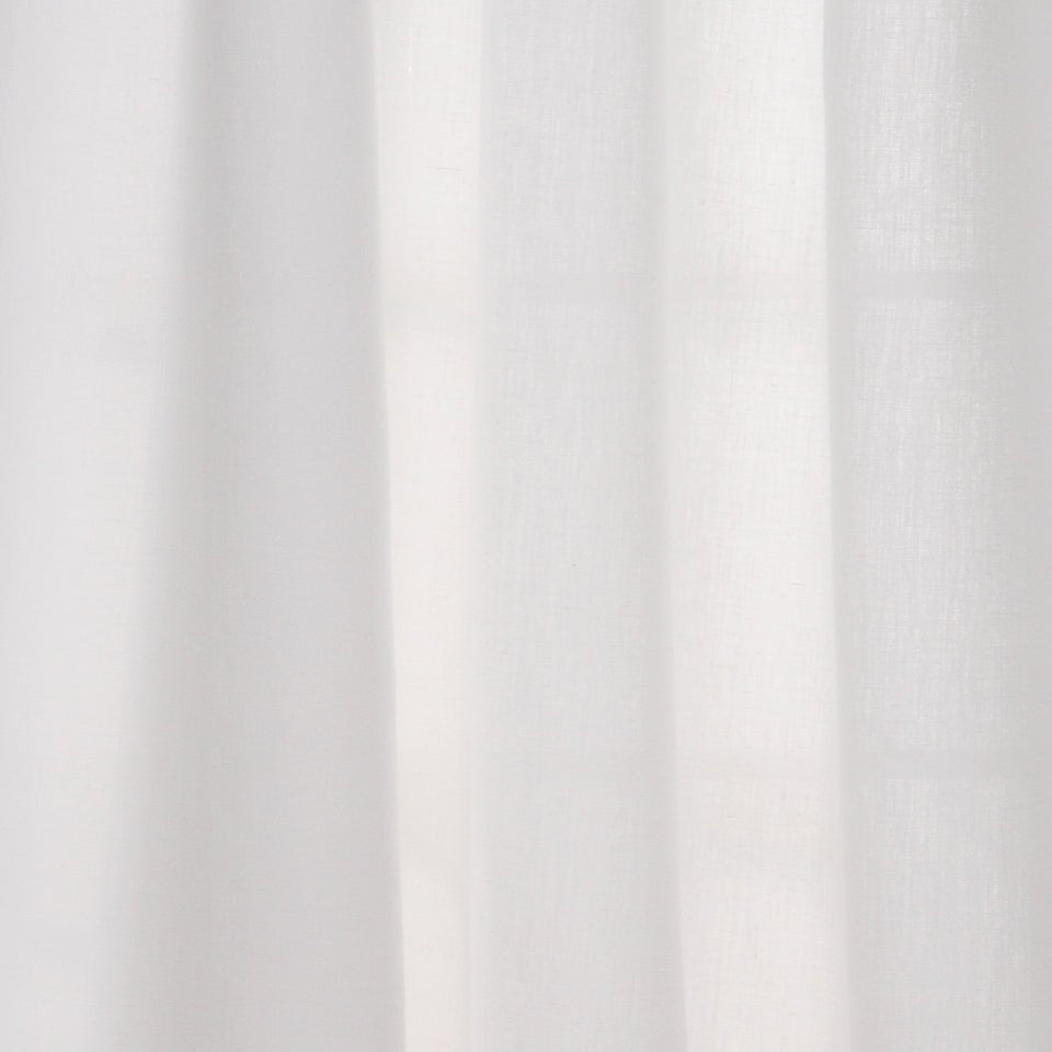 Grace Sheer | White drapery fabric with solid design