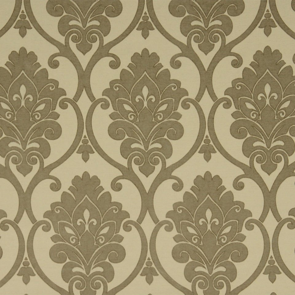 Soft Effects | Sandcastle drapery fabric with damask|chenille|solid design