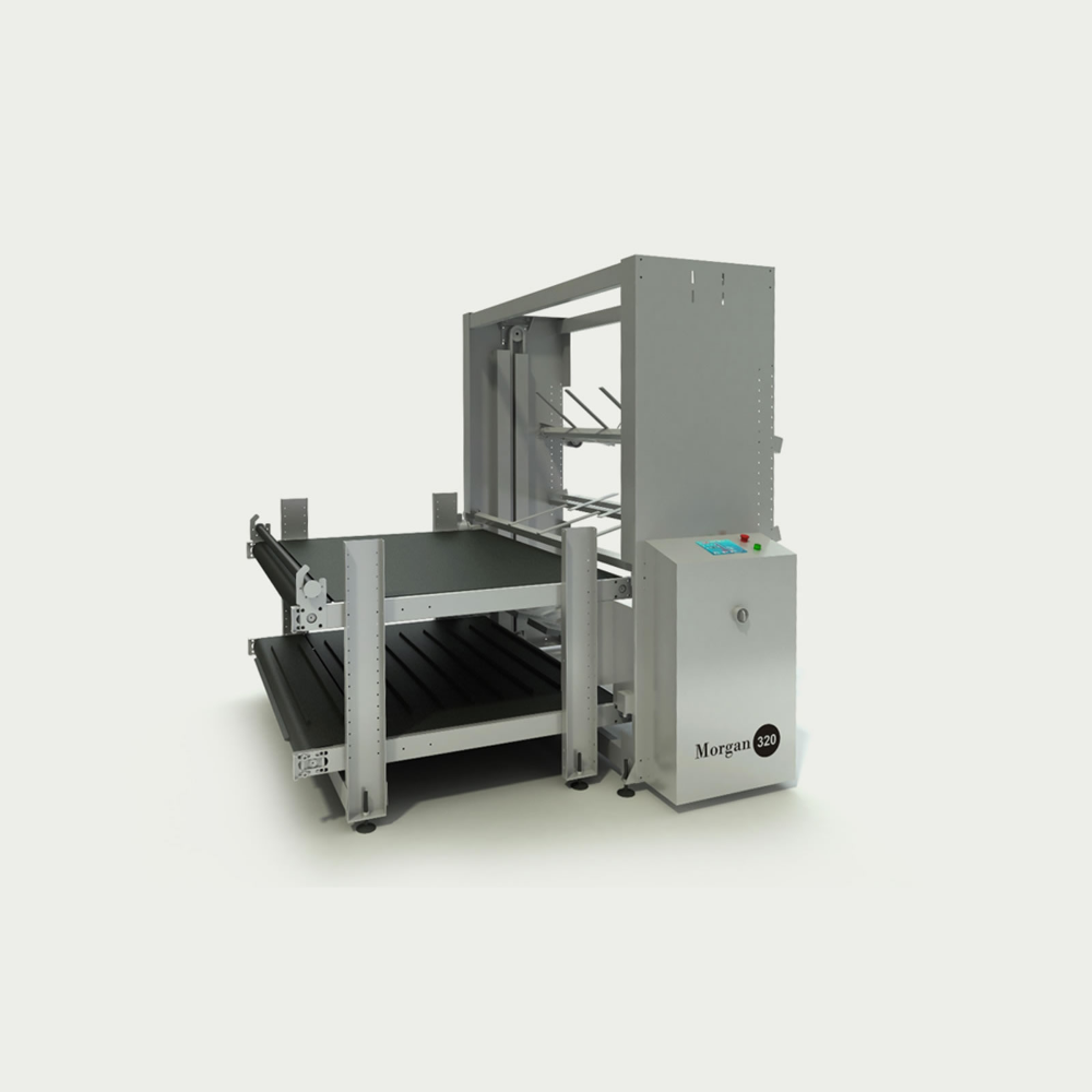 Morgan 320 loader machine on a white background