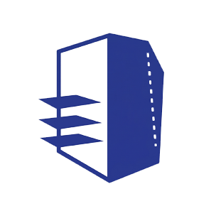 Blue Loader icon on white background