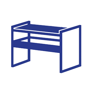 Blue plotter Icon on white background