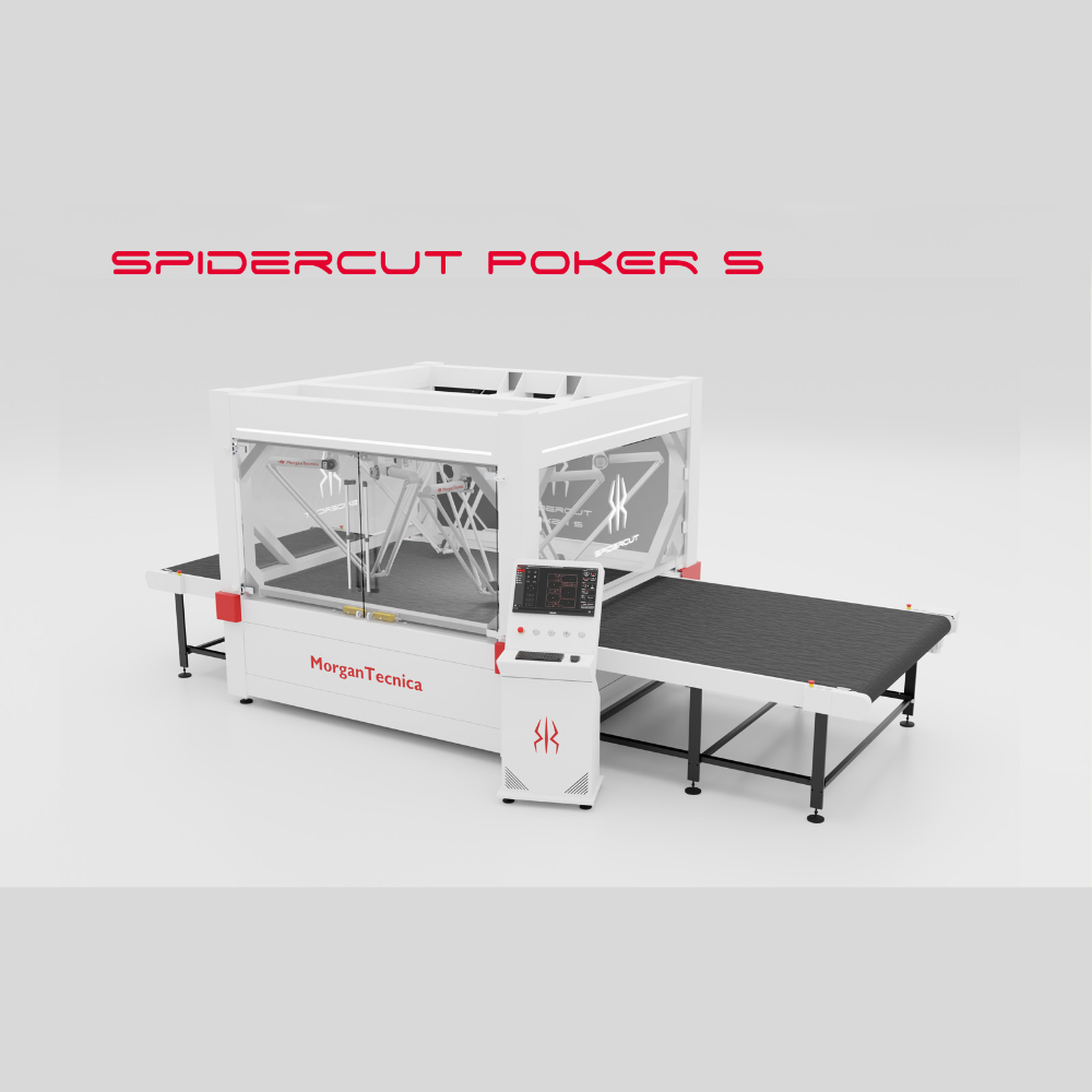 Spidercut Poker S machine with MorgenTechnica branding on a white background