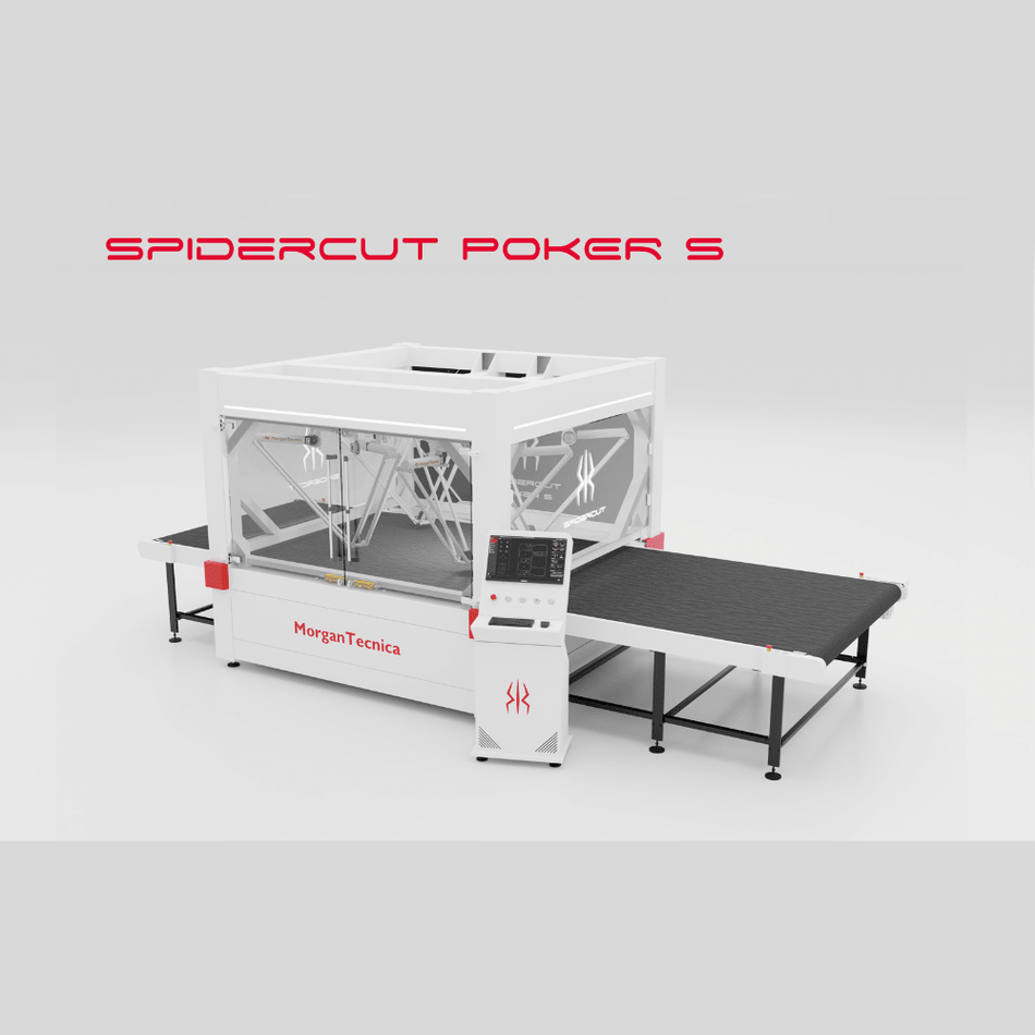 Spidercut Poker S machine with MorgenTechnica branding on a white background