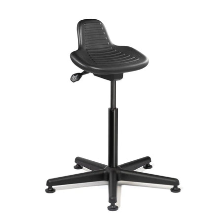 Black adjustable 3505 sit-stand stool on a white background