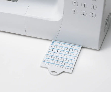 slide out of stitch patterns and fonts available on the Juki HZL-70HW-A