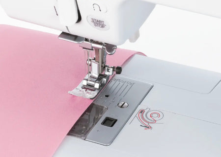 close up of HZL-80HP-A needle plate and presser foot