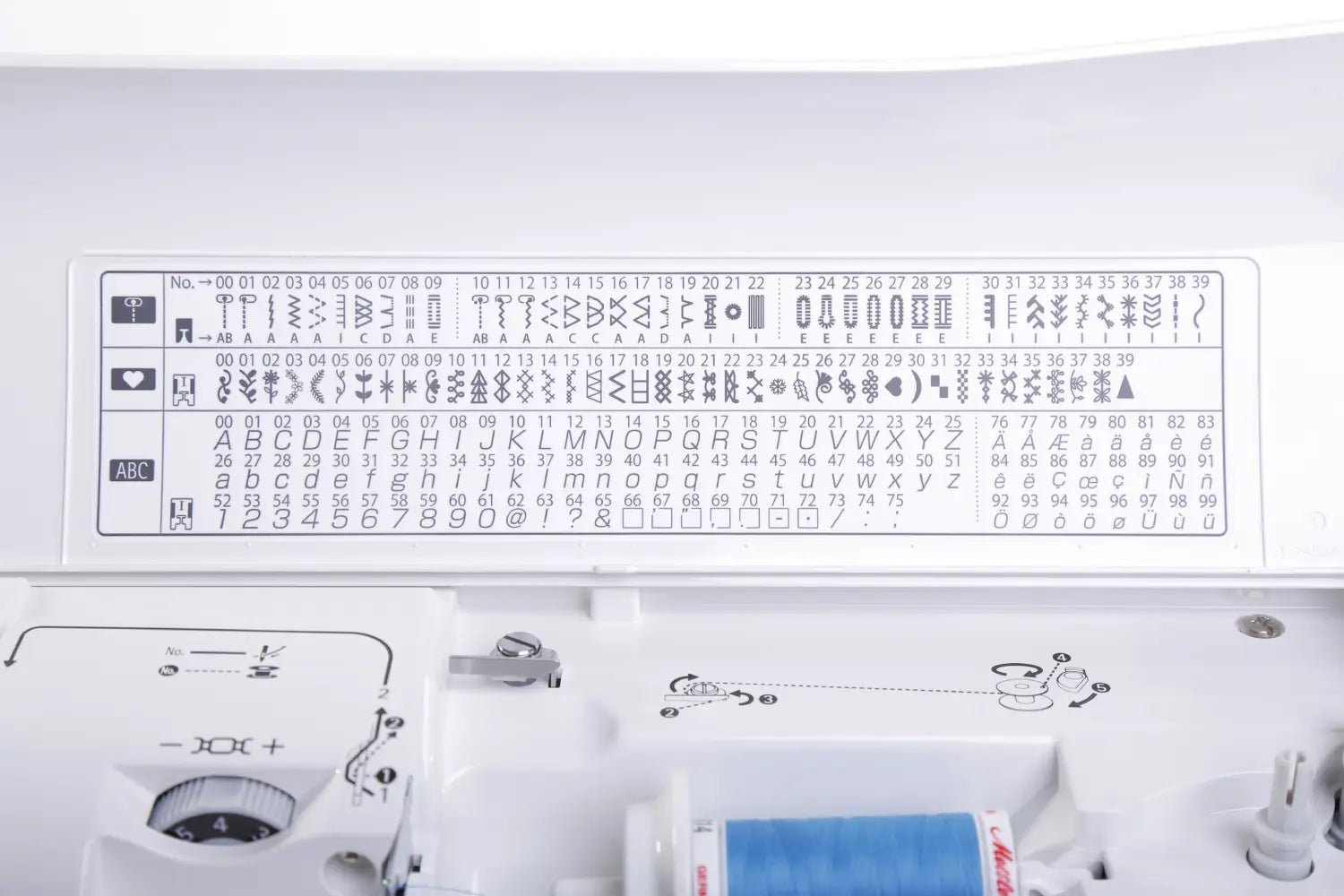 stitch pattern chart on a Juki HZL-G220