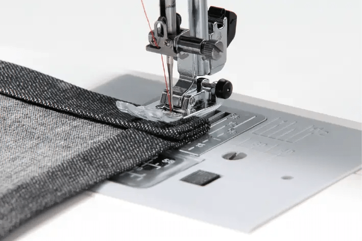 close-up of a Juki HZL-LB5100 easy to start sewing overseams