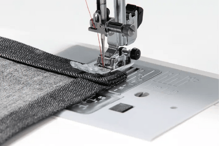 close-up of a Juki HZL-LB5100 easy to start sewing overseams