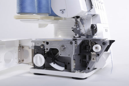 Close-up of a internal threading mechanism