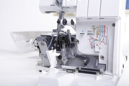 Close-up of a Juki MO-104D internal components