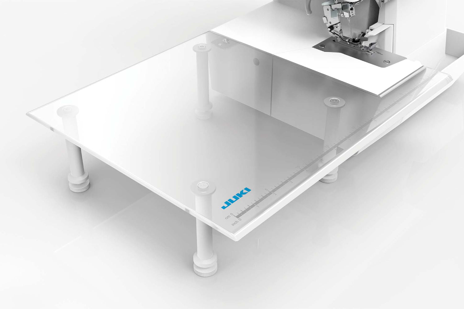 Juki MO-2800 with an extended work space table attached