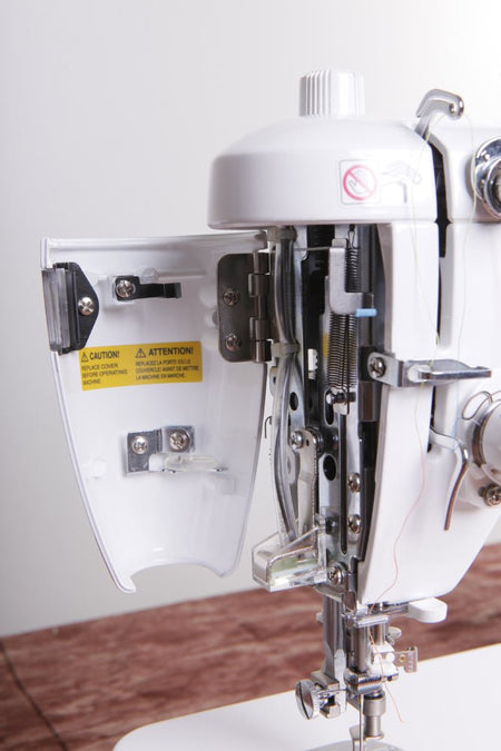 Inside of a Juki TL-2010Q sewing machine