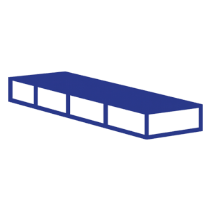 blue tables icon on white background