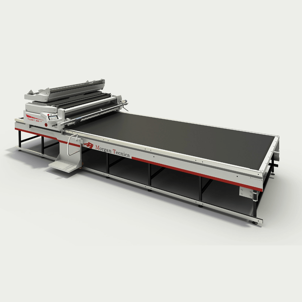 Morgan Tecnica Twist60T spreader machine on a white background
