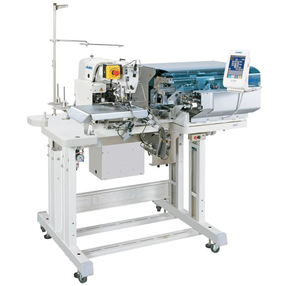 Juki AB-1351 Belt Loop attaching machine with digital display on a white background
