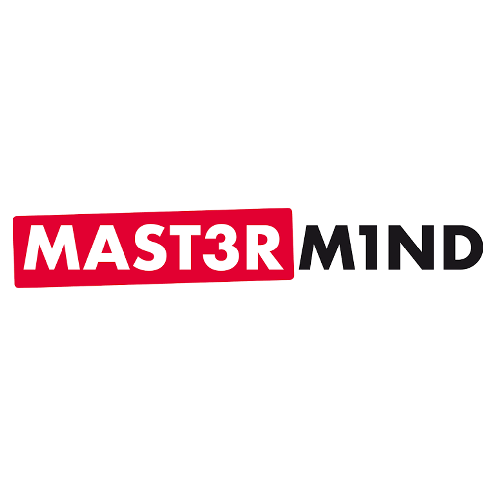 The logo for MAST3RMIND, featuring the text 'MAST3R' in white inside a red rectangular block, followed by 'MIND' in black, set against a plain white background.
