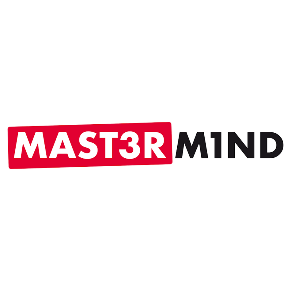 The logo for MAST3RMIND, featuring the text 'MAST3R' in white inside a red rectangular block, followed by 'MIND' in black, set against a plain white background.
